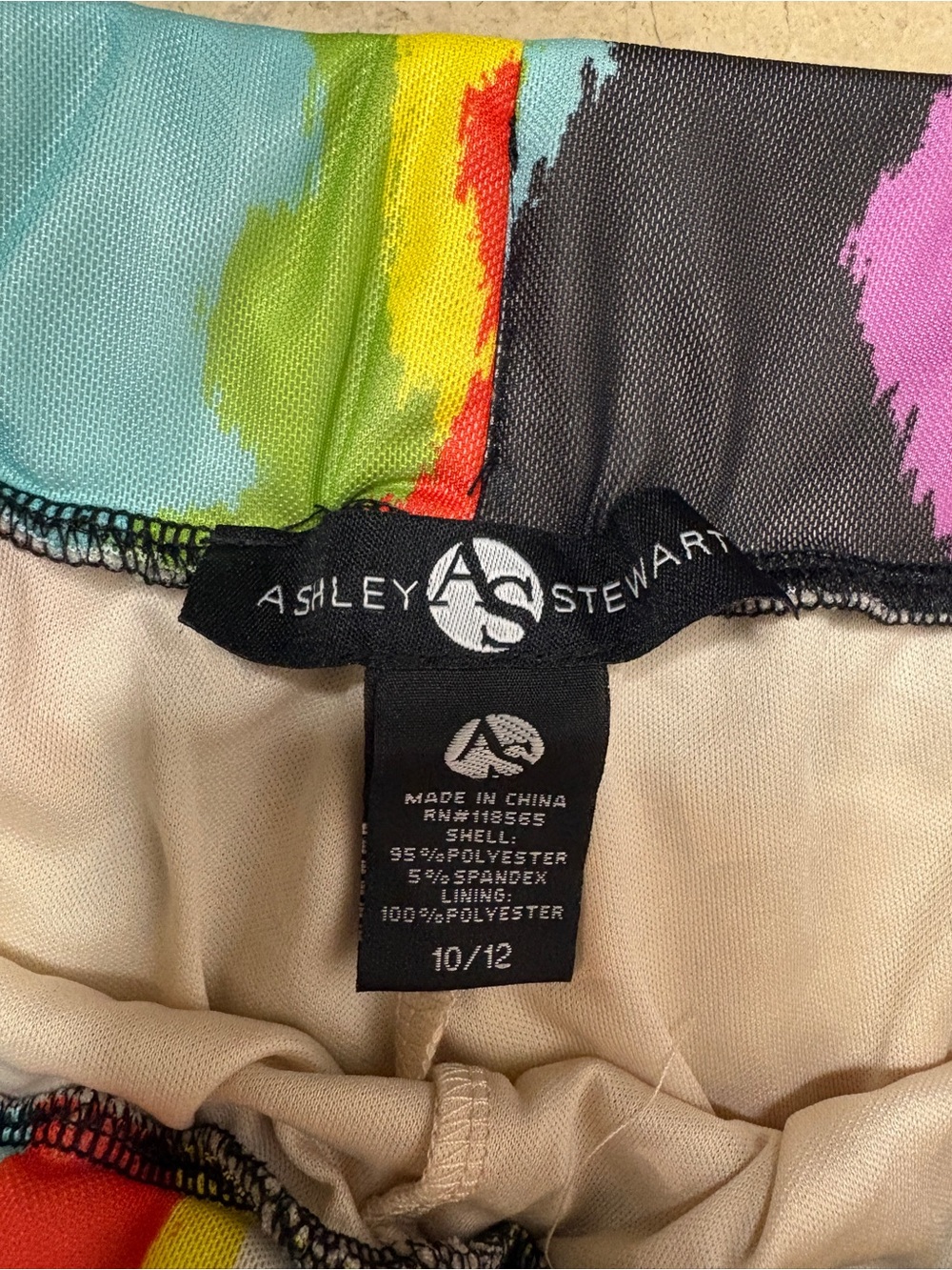 ⭐️ NWOT Ashley Stewart Multicolor Abstract Print Pants - size 10/12 - Picture 2 of 11
